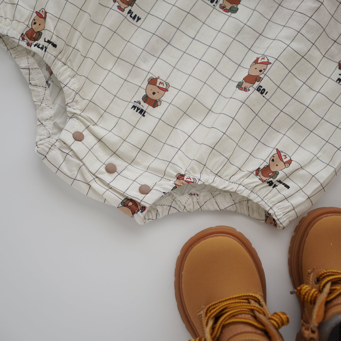 Contrast Bear Romper in Brown (Size 66&73)