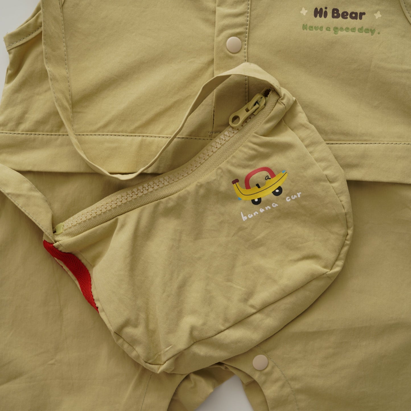 Matcha Bear Romper with Bag