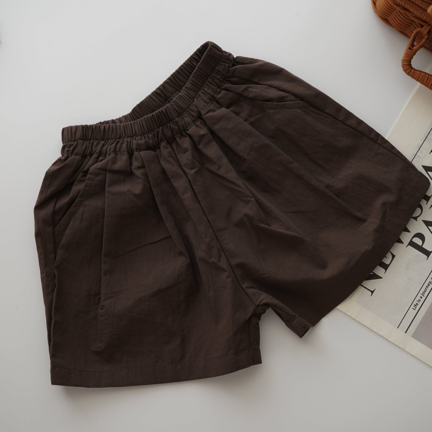 Checkered Line Brown Shirt with Inner & Pocket Pants (Sold Separately)