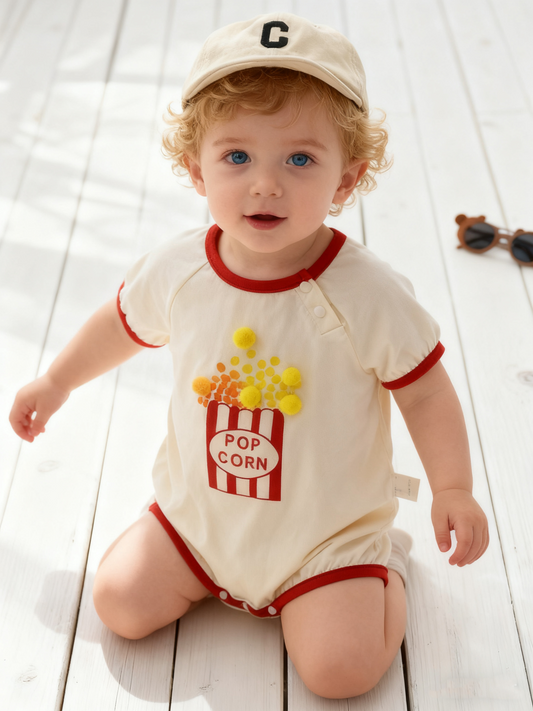 Popcorn Daily Romper (Size 90)