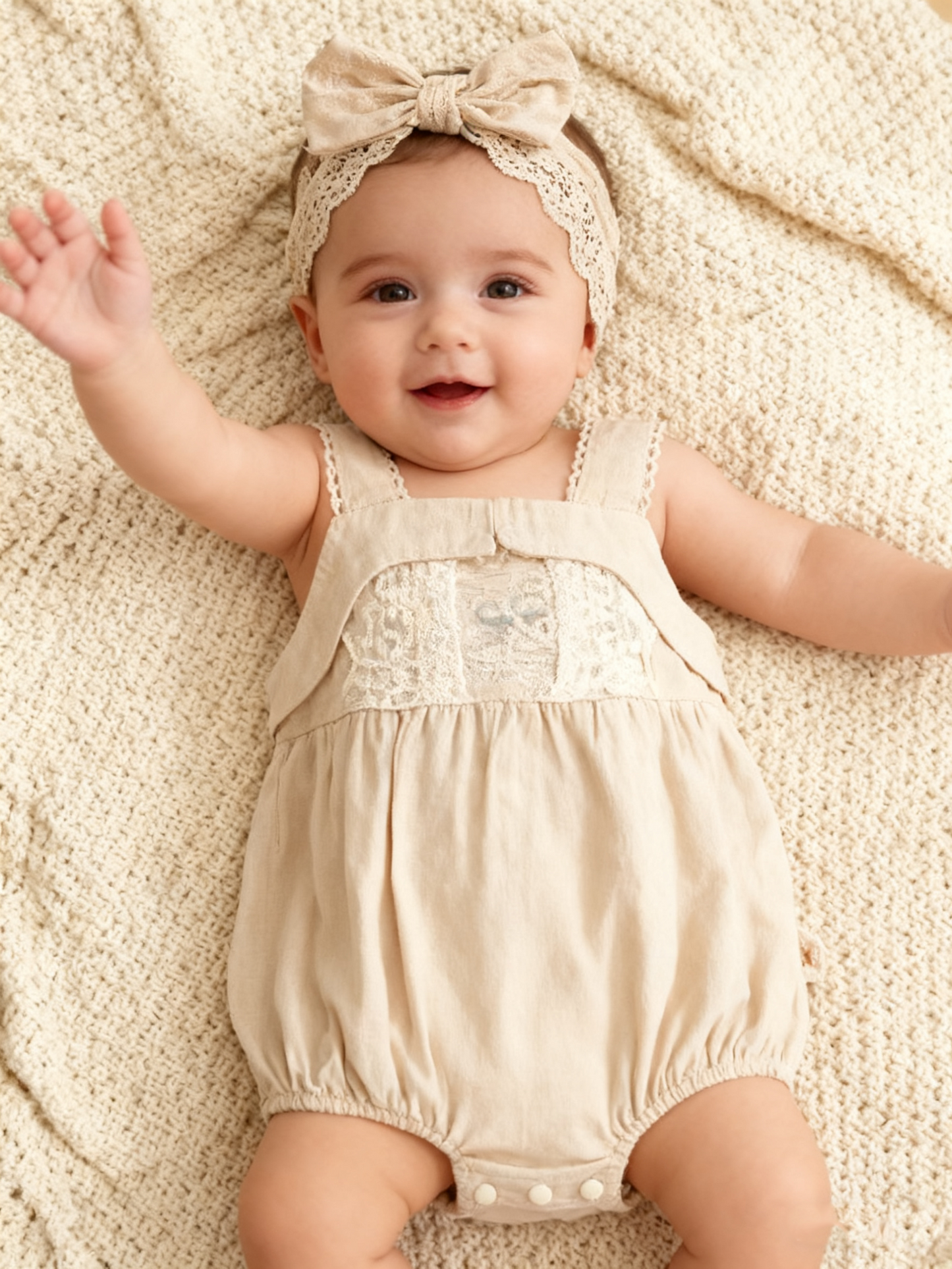 Vintage Girl Romper with Hairband