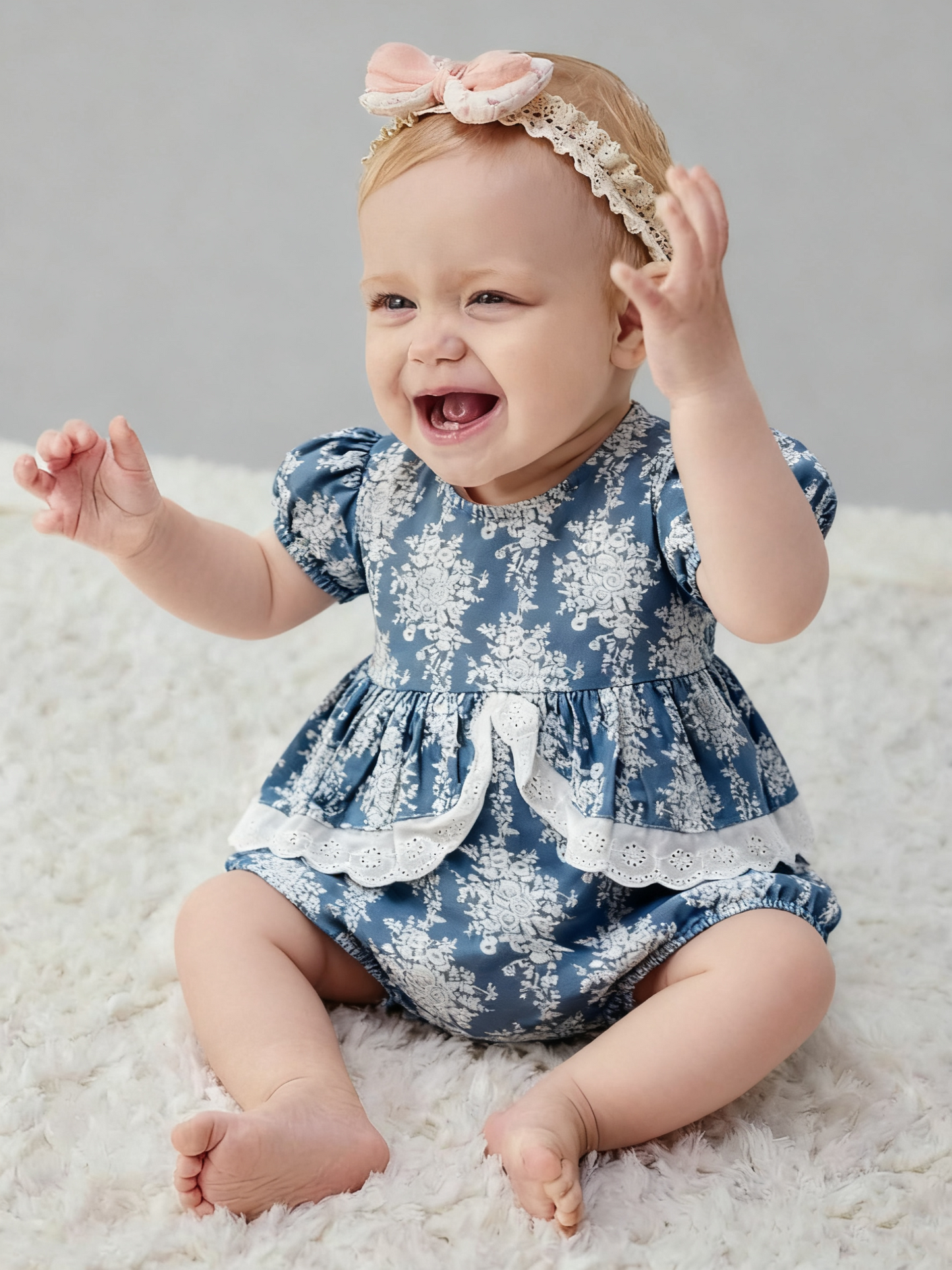 Vintage Classy Puff Romper