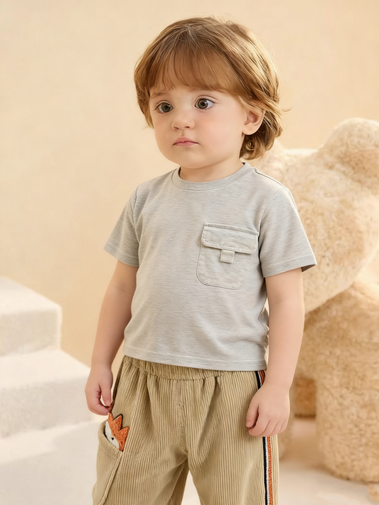 Plain Pocket Casual T-Shirt