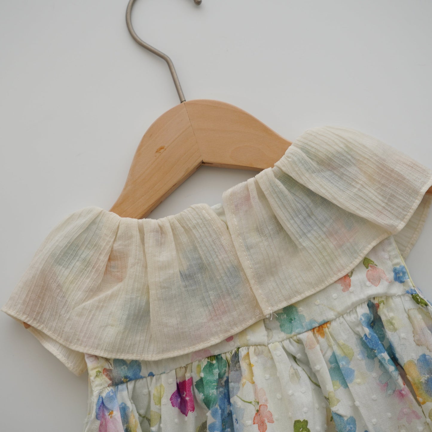 Painted Floral A Line Mini Dress (Size 110&120)