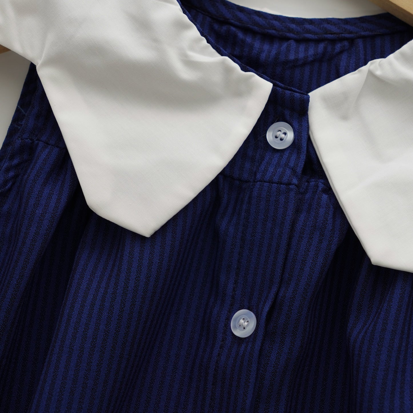 Collar Line Button Dress (Size 130&140)