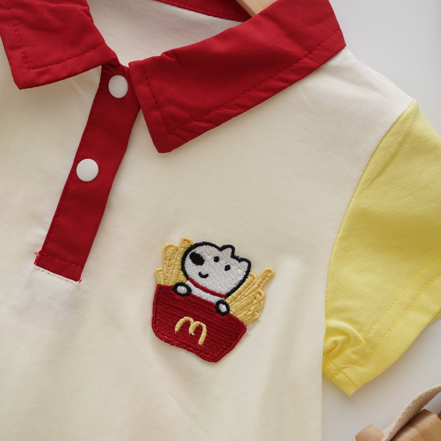 Dog & Fries Romper (Size 66)