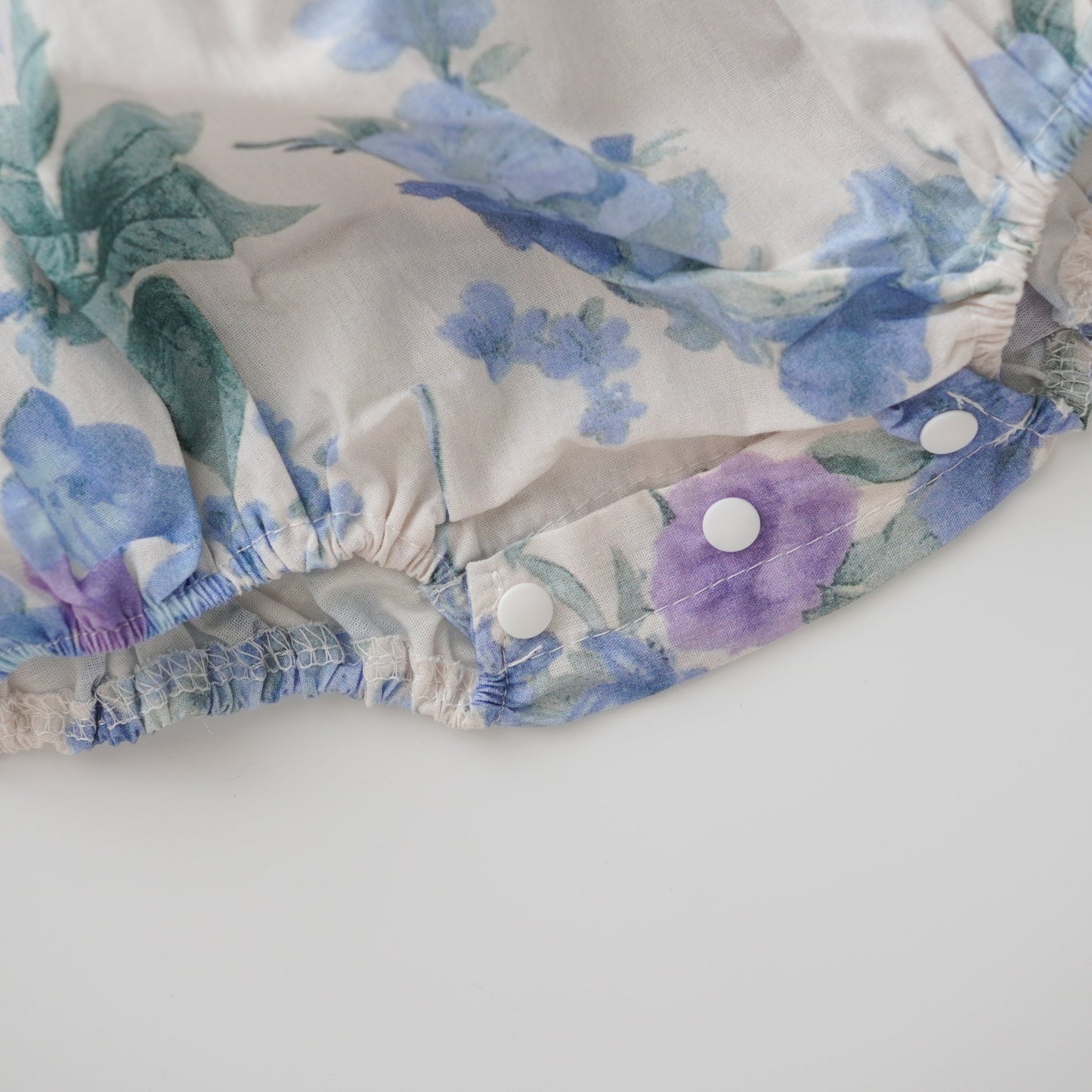 Puff Sleeves Blue Romper (Size 66)