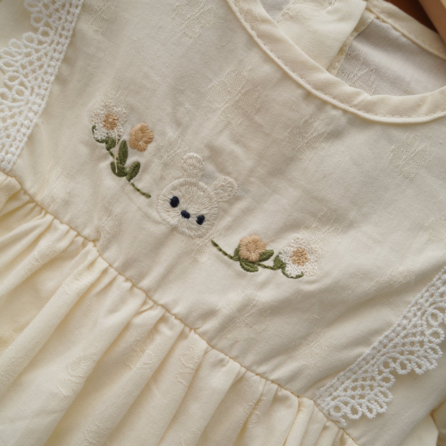 Summer Rabbit Puff Sleeves Dress