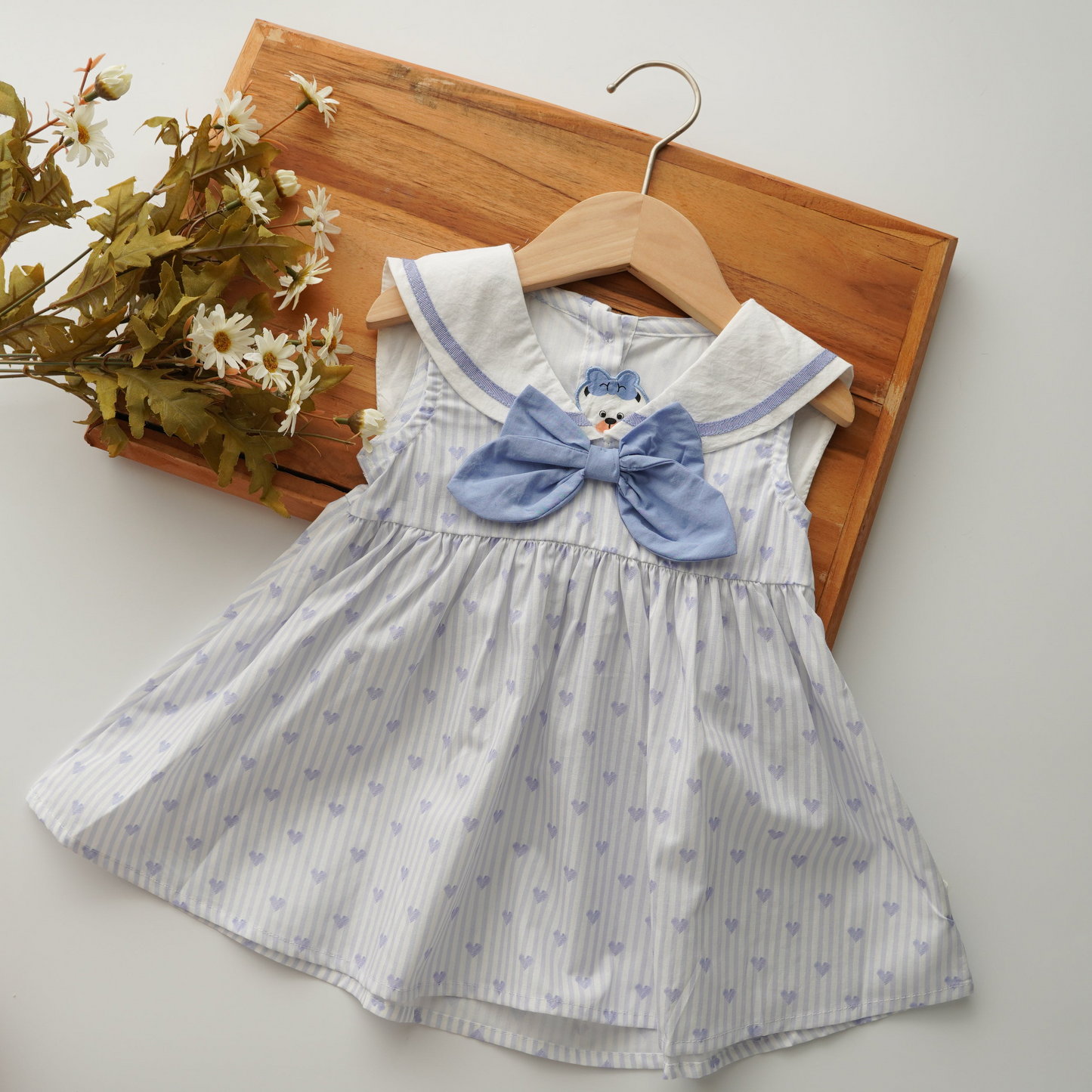 Bear Details Love Dress (Size 73,110&120)