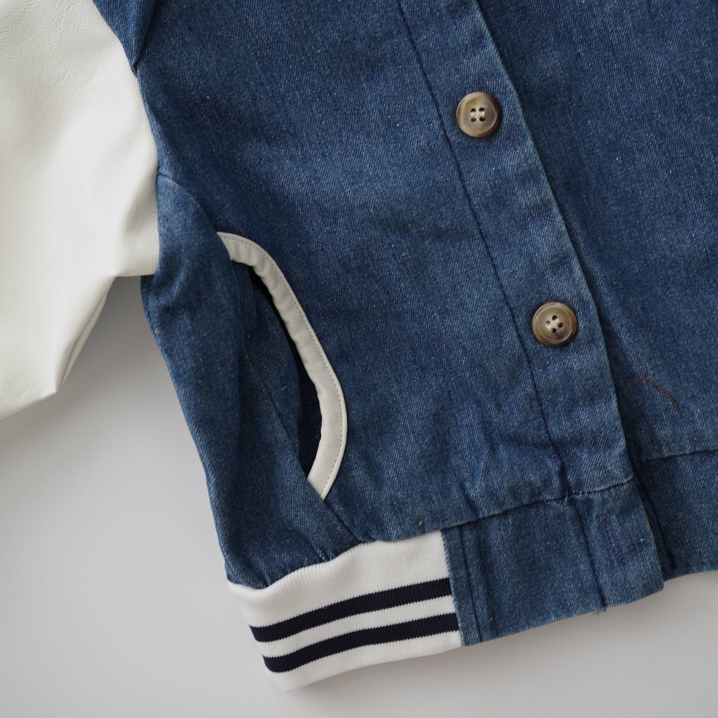 Baseball Denim Mix Jacket (Size 73&80)
