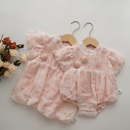 Rose Modern Design Sister Matching with Bag