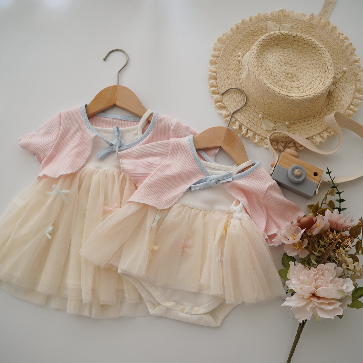 Pastel Ribbon Sister Matching with Outer